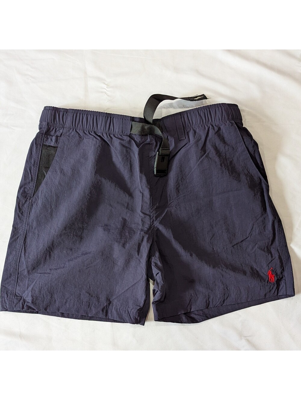 Polo Ralph Lauren Shorts Mens L Blue Belted Classic Fit Pony NWT - Picture 2 of 7